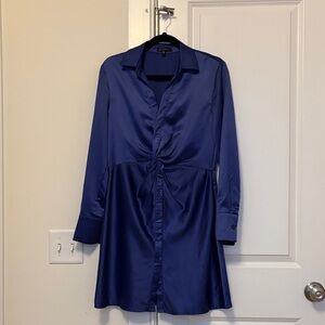 Blue Satin mini Dress